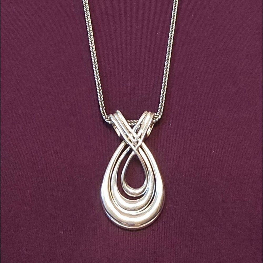 3 Pcs PENDANT SET WITH 28 INCH STAINLESS STEEL CHAIN STAMPED GM Gift Boxed#2